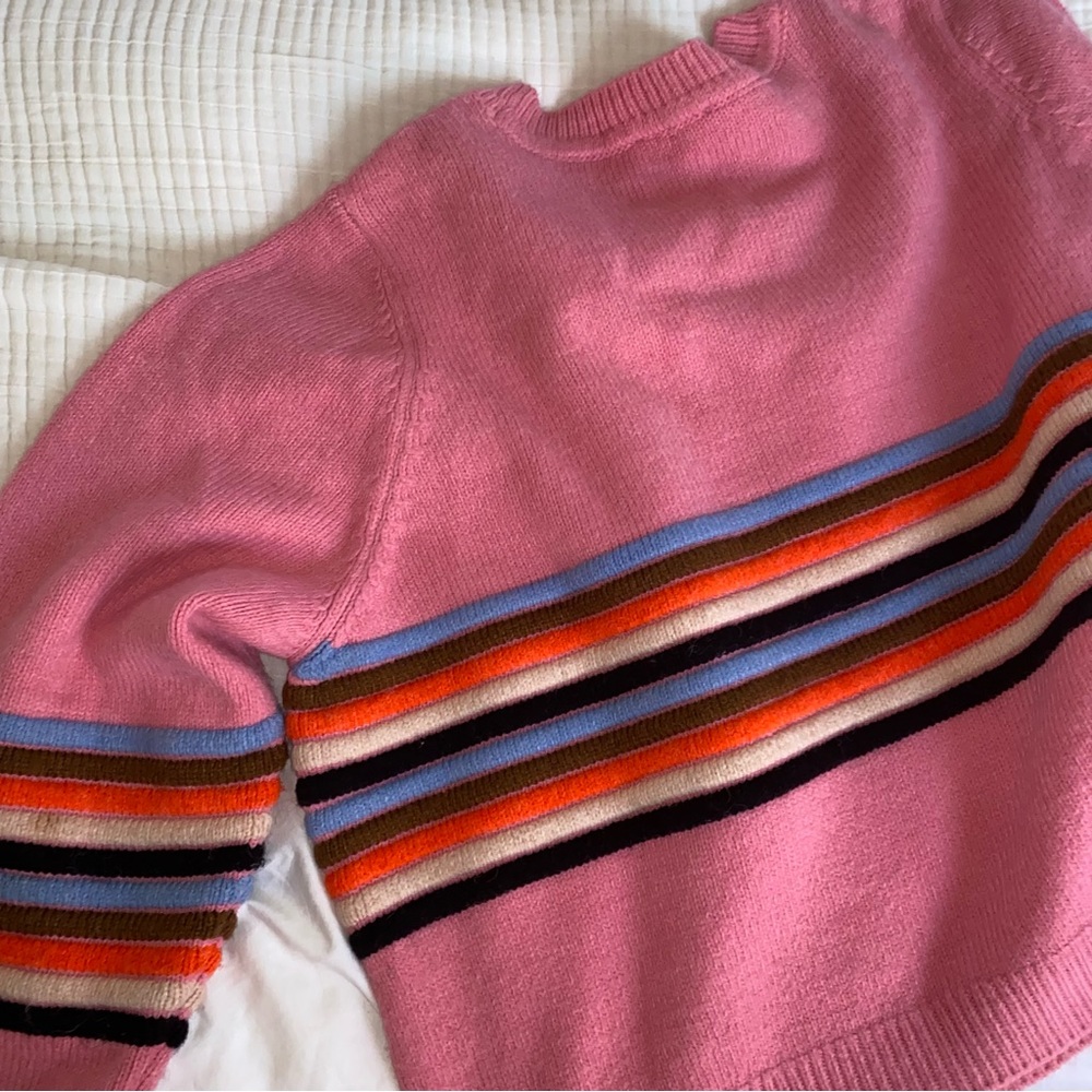 ASOS Striped Pink Oversized Sweater